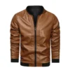 Brown leather Jacket bomber Jacket