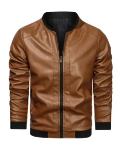 Brown leather Jacket bomber Jacket