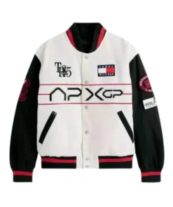 F1 The Movie 2025 Damson Idris Leather Varsity Jacket