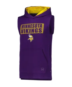 Michael Strahan Purple Minnesota Vikings Marathon Sleeveless Hoodie