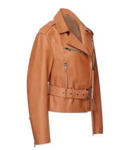 Tan Brown Biker Leather Jacket